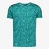 Heren T-shirt met bloemenprint blauw