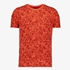 Heren T-shirt met bloemenprint oranje