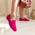Hush Puppies suede dames loafers fuchsia roze 8