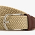 Gevlochten heren riem beige bruin 2