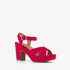 Dames sandalen met hak fuchsia roze