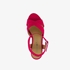 Blue Box dames sandalen met hak fuchsia roze 5