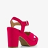 Blue Box dames sandalen met hak fuchsia roze 6