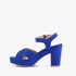Blue Box dames sandalen met hak kobalt blauw 3