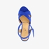 Blue Box dames sandalen met hak kobalt blauw 5