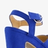 Blue Box dames sandalen met hak kobalt blauw 6