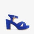 Blue Box dames sandalen met hak kobalt blauw 7
