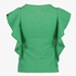 TwoDay meisjes rib T-shirt met ruches groen 2