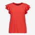TwoDay dames T-shirt met ruches koraal 1