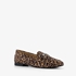 Dames loafers bruin luipaardprint