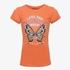 Meisjes T-shirt met vlinder oranje