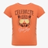 Meisjes T-shirt met tijgerkop oranje