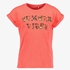 Meisjes T-shirt met opdruk koraal roze