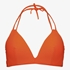 Voorgevormde triangel bikinitop oranje