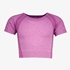 Cropped seamless meisjes sport T-shirt roze