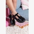 Meisjes lak loafers zwart met gesp 8