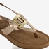 Harper leren dames sandalen goud 6