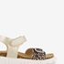 Braqeez leren meisjes sandalen cheetah print goud 6