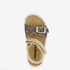 Braqeez leren meisjes sandalen cheetah print goud 5