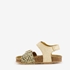 Groot leren meisjes sandalen luipaardprint goud 3