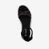 Nova dames sandalen zwart met gouden detail 5