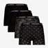 Unsigned heren boxershorts 4 pack zwart met print 2