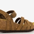 Hush Puppies suede sandalen met sleehak taupe 6