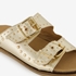 Harper leren dames slippers met studs goud 6