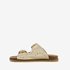 Harper leren dames slippers met studs goud 3