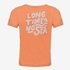 Unsigned jongens T-shirt met backprint oranje 2