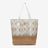 Strandtas met print beige 2