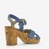 Blue Box dames sandalen met hak denim blauw 6