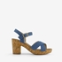 Blue Box dames sandalen met hak denim blauw 7