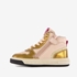 Groot hoge leren meisjes sneaker roze goud 3