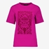 Dames T-shirt met print fuchsia roze