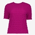 Dames T-shirt met structuur roze