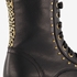 Blue Box zwarte meisjes veterboots gouden studs 6