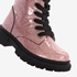 TwoDay leren meisjes veterboots roze glitters 6