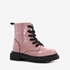 TwoDay leren meisjes veterboots roze glitters