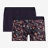 Heren boxershorts 2 paar donkerpaars