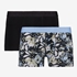 Heren boxershorts 2 paar zwart blauw