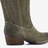 Harper suede dames western laarzen donkergroen 6