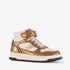 Hoge meisjes sneakers beige goud