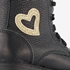 TwoDay leren meisjes veterboots zwart met hartje 6