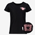 Meisjes T-shirt met roze backprint