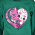 TwoDay meisjes sweater met hartje groen 3