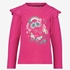 Meisjes shirt met ruches en vlinder roze