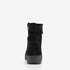 Hush Puppies suede dames enkellaarsjes zwart 3