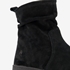 Hush Puppies suede dames enkellaarsjes zwart 6