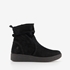 Hush Puppies suede dames enkellaarsjes zwart 7